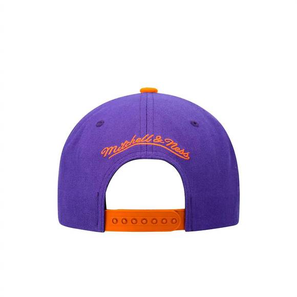 NEW MITCHELL & NESS men's nba pheonix suns core basic snapback hat in purple/ora - Picture 4 of 4